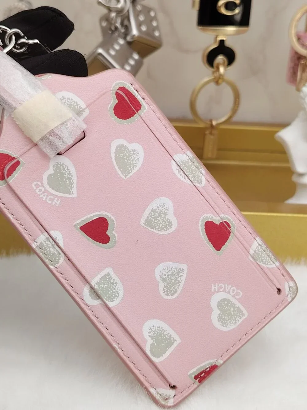 Coach luggage tag bag charm bag accessories
